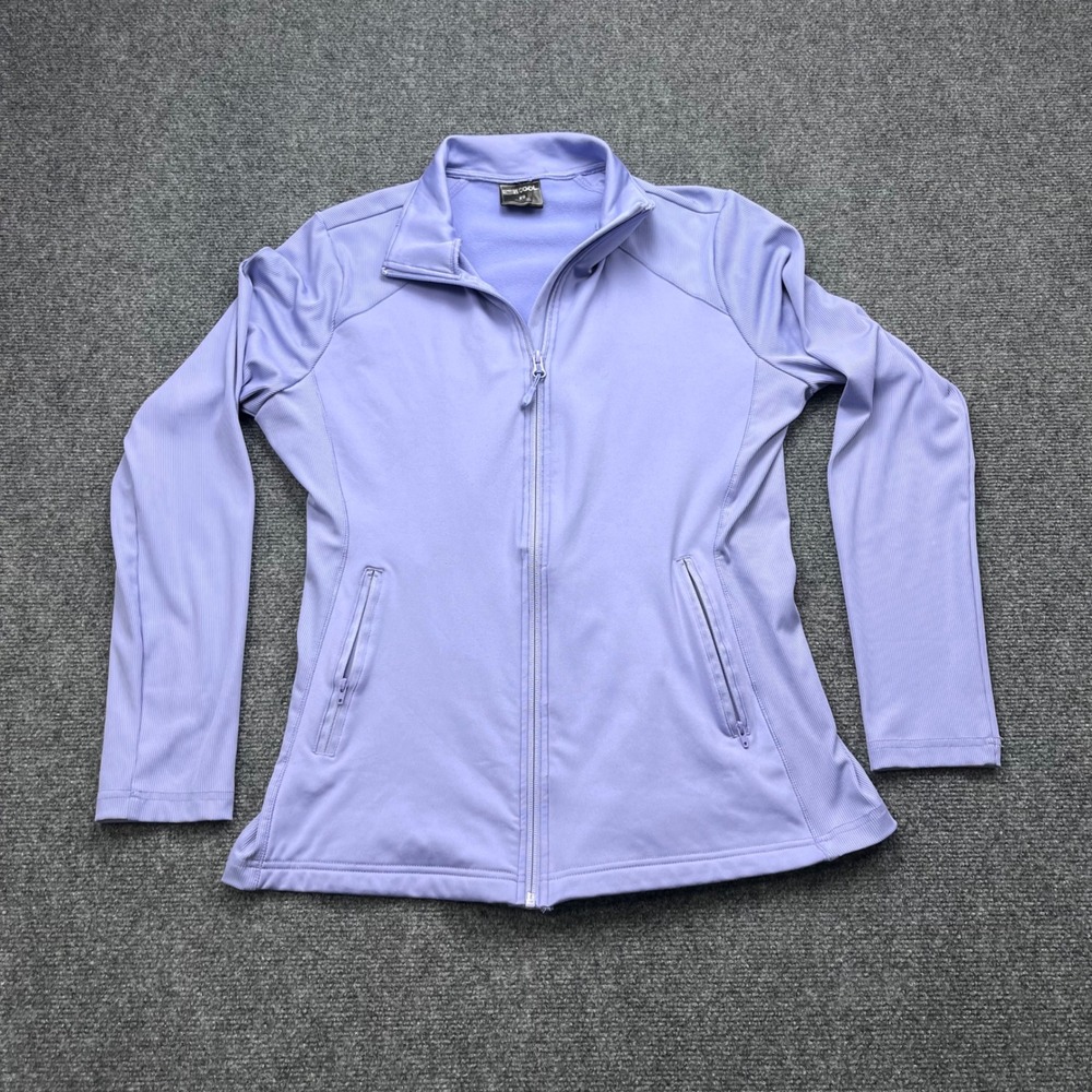 32 Degrees Activewear Athleisure Full Zip Purple Mock Neck Jacket‎